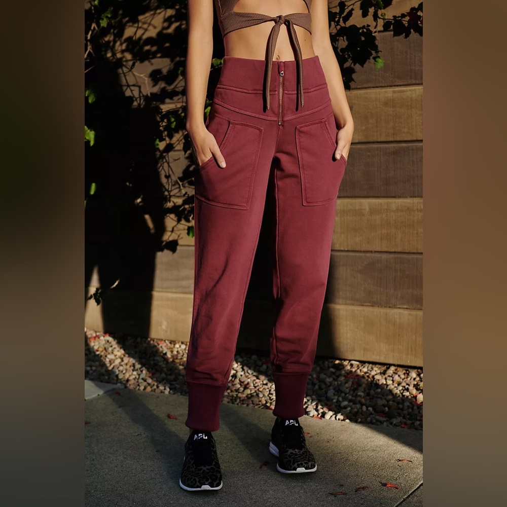 FREE PEOPLE‎ Movement On The Road High Waist Sweatpants Size XS